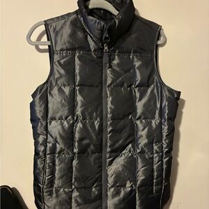 Lands' End Men's Dark Gray Quilted Vest